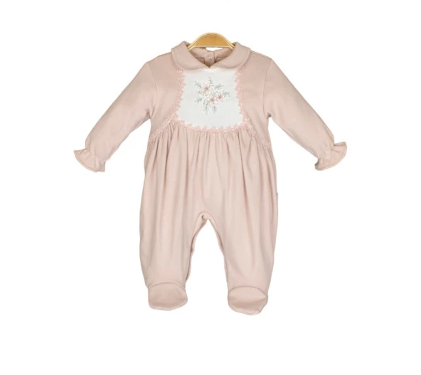 Nono Baby 2405 Çiçek Baskılı Büzgülü Tulum