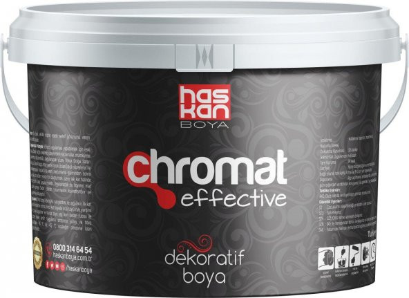 Haskan Chromat Effective Sedef Boyası Bronz 0.75 Lt.