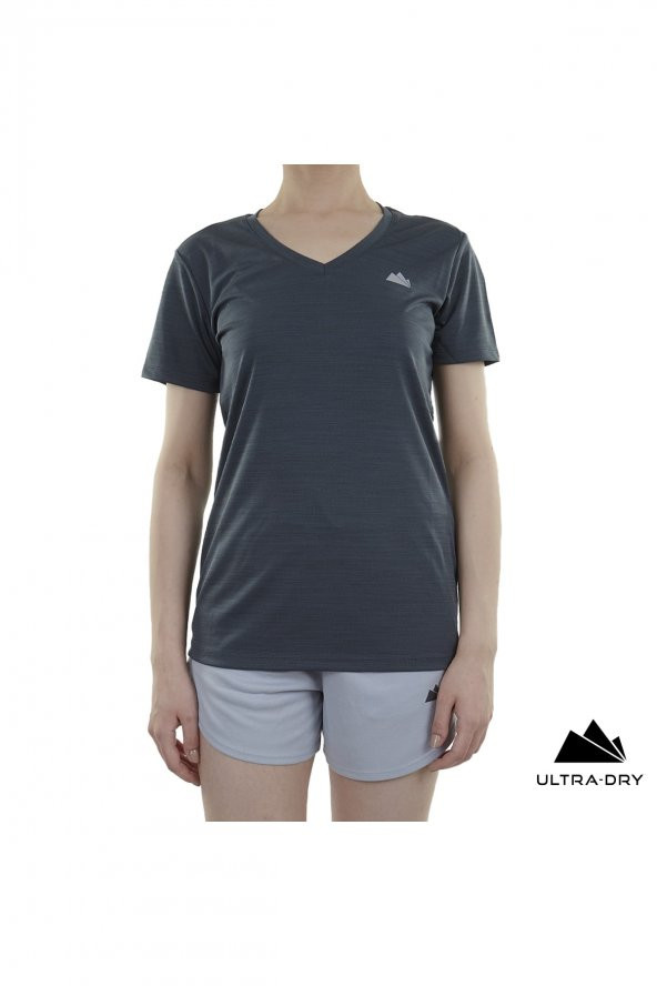 Knockout Ultra Dry Kadın T-shirt Antrasit