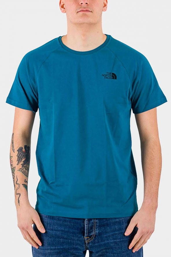 M Ss North Faces Tee - Eu Erkek Mavi T-shirt Nf00ceq8ıvy1