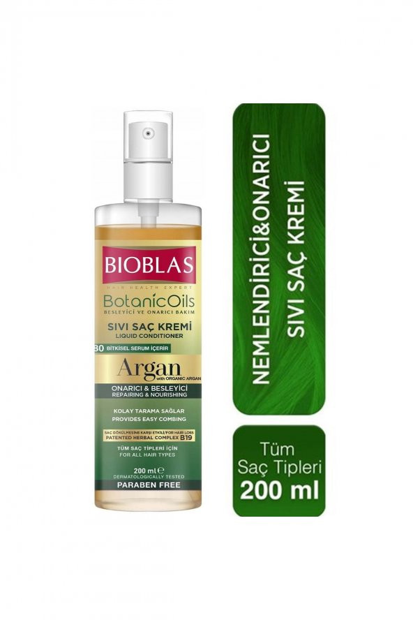 Botanic Oil Argan Yağlı Sıvı Saç Kremi 200 Ml 2 Adet