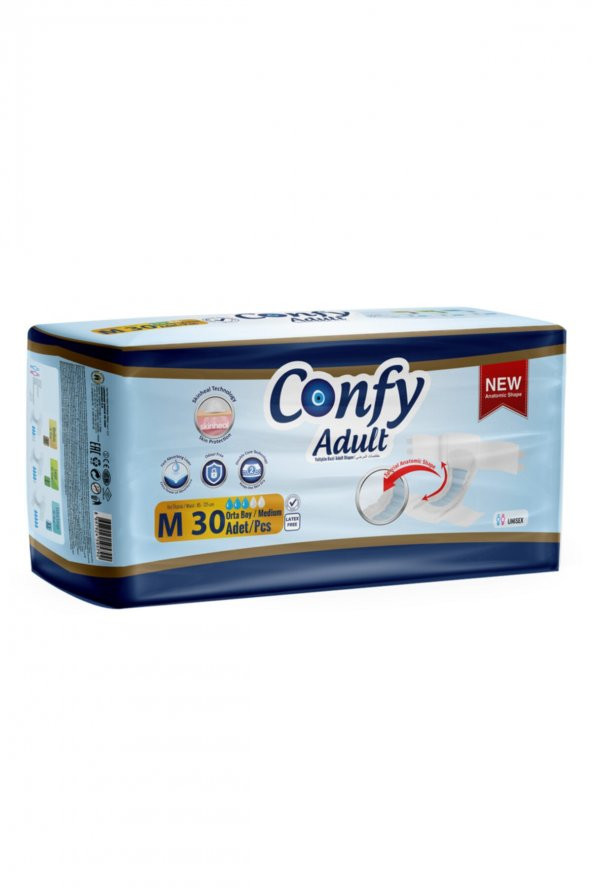 Confy Adult Yetişkin Bezi Medium 30lu ürün görseli