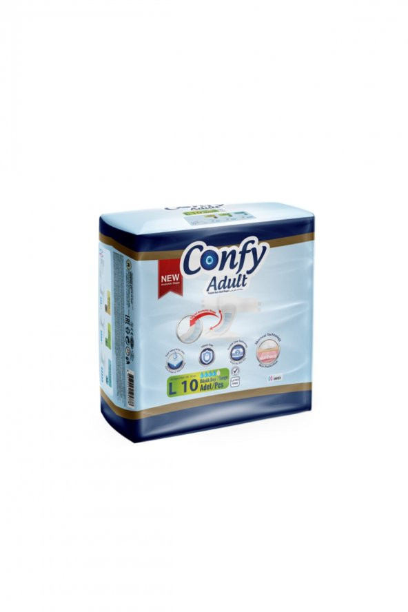 Confy Adult Yetişkin Bezi Large 10lu ürün görseli