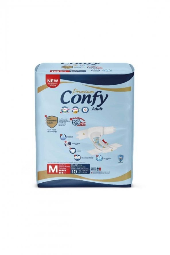 Confy Adult Yetişkin Bezi Medium 10lu ürün görseli