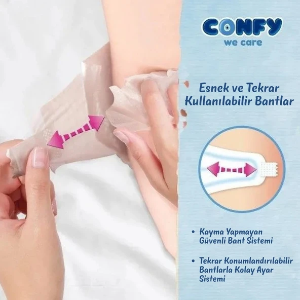 Confy Premium 1 Numara Bebek Bezi Yenidoğan 2 - 5 Kg 280 Adet - 8