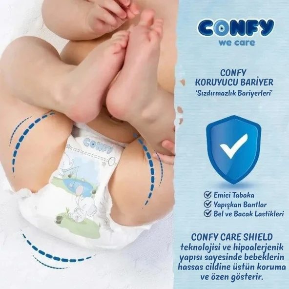 Confy Premium 4 Numara Bebek Bezi Maxi 7 - 14 KG 48 Adet - Resim 4