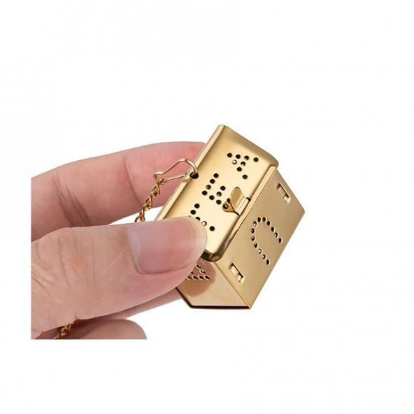 Ev Tasarımlı Gold Paslanmaz Çelik Çay Süzgeci - 2