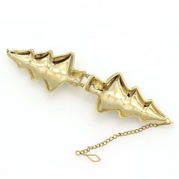 Yılbaşı Ağacı Tasarımlı Gold Paslanmaz Çelik Çay Süzgeci - 3