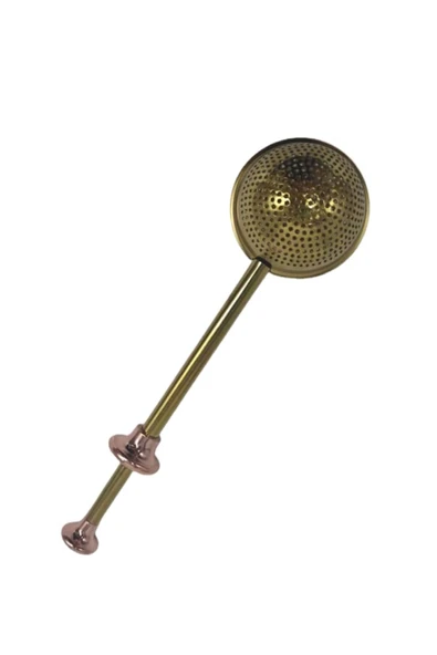 Gold Renkli Paslanmaz Çelik Pratik Çay Süzgeci