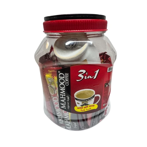 Mahmood Coffee   3 ü 1 Arada Hazır Kahve 42 Adet ve Fincan
