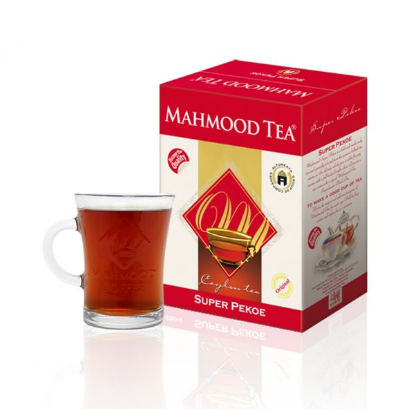 Mahmood Tea İthal Saf Seylan Pekoe Dökme Çayı 800 gr ve Bardak