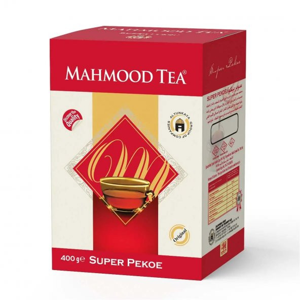 Mahmood Tea Super Pekoe Ithal Seylan Sri Lanka Ceylon Dökme Çayı 400 gr