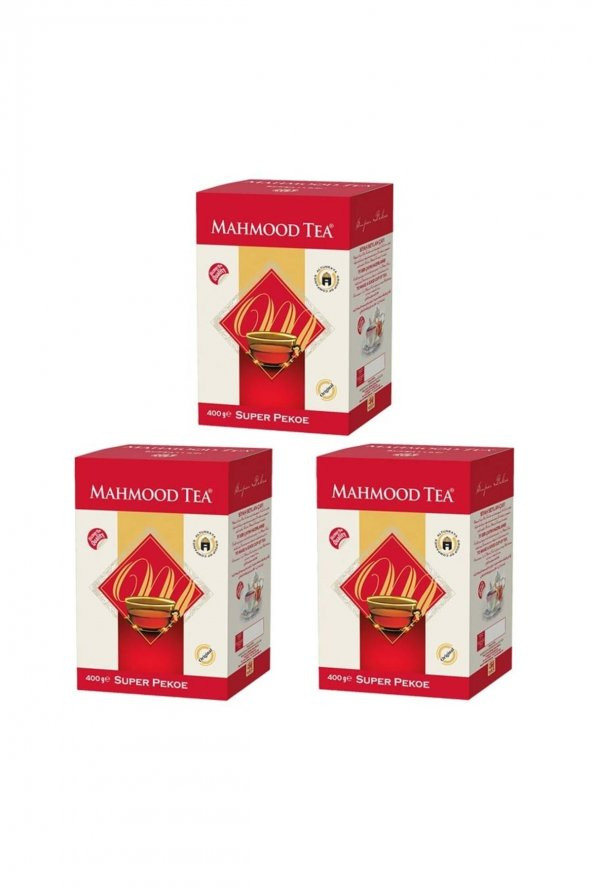 Mahmood Tea Super Pekoe Ithal Seylan Sri Lanka Ceylon Dökme Çayı 400 gr  X 3 Adet