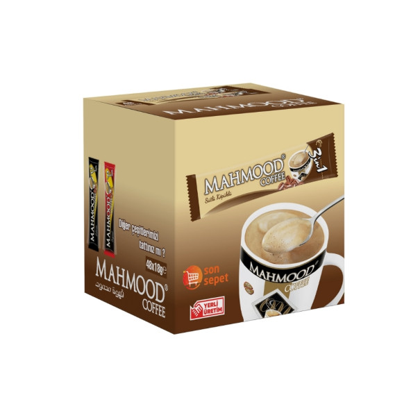 Mahmood Coffee 3 ü 1 Arada Sütlü Köpüklü Hazır Kahve 48 Adet X 18 gram