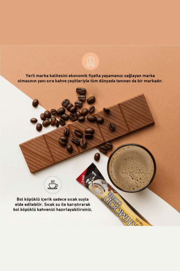 Mahmood Coffee  3 ü 1 Arada Sütlü Köpüklü Kahve 42 Adet x 18 gr ve Fincan - 3