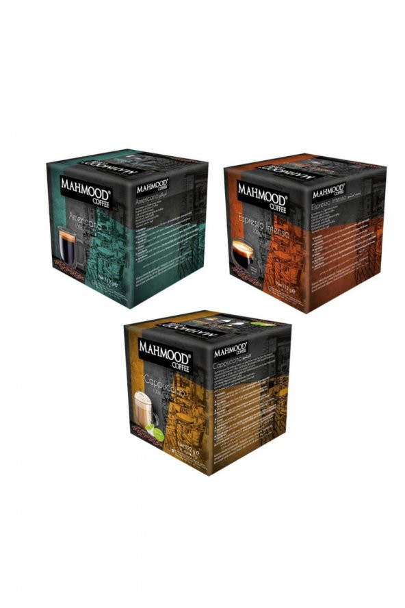 Mahmood Coffee Dolce Gusto Kapsül Kahve Çeşitleri 16 Adet X 3 lü Set