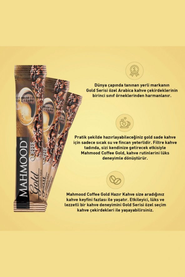 Mahmood Coffee Gold Hazır Granül Kahve 48 Adet X 2 gr - 3