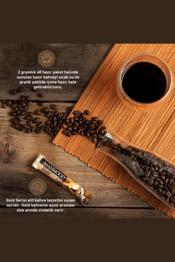 Mahmood Coffee Gold Hazır Granül Kahve 48 Adet X 2 gr - 5