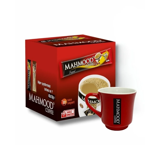Mahmood Coffee 3 ü 1 Arada 48 Adet ve  Kupa Bardak