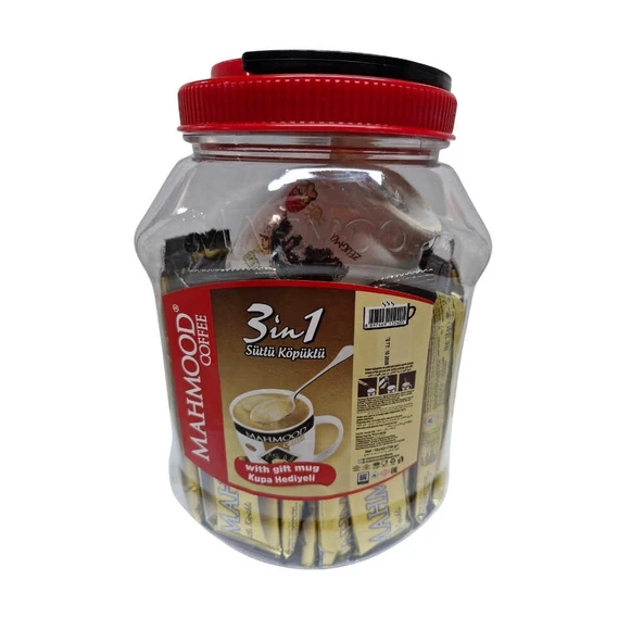 Mahmood Coffee  3 ü 1 Arada Sütlü Köpüklü Kahve 42 Adet x 18 gr ve Ped Fincan ürün görseli
