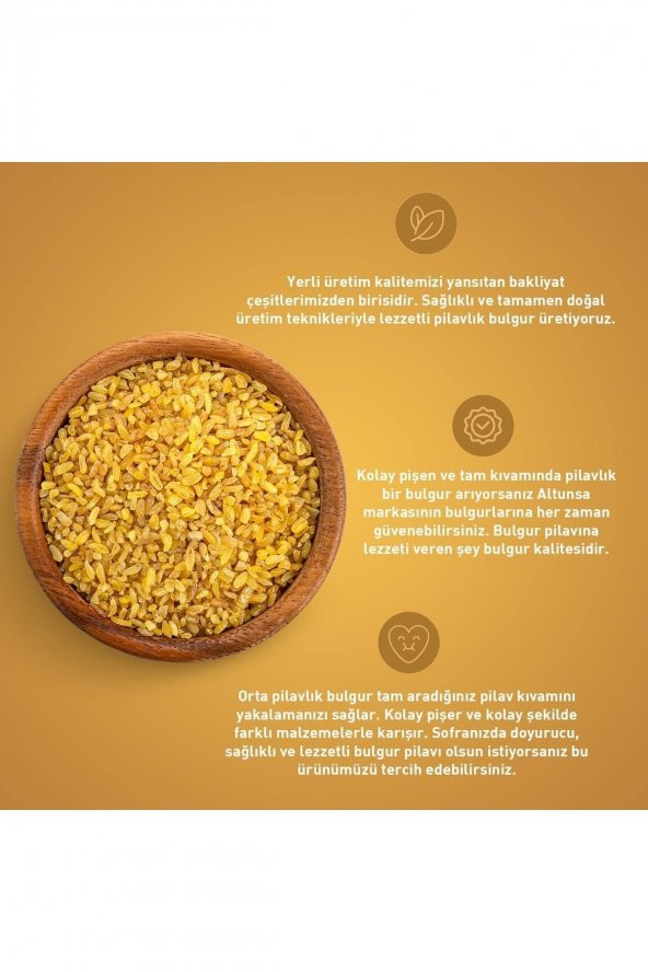 Altunsa Orta Pilavlık Yerli Bulgur 900 G - 2