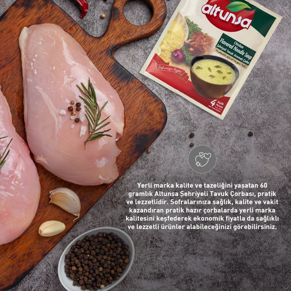 Altunsa Şehriyeli Tavuk Hazır Çorba 60 Gram - 3