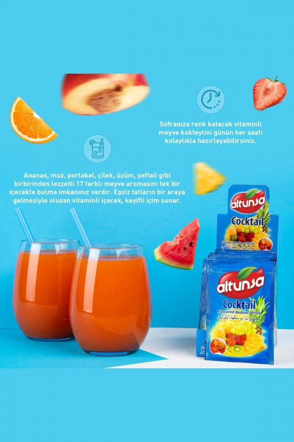 Altunsa Kokteyl Aromalı Soğuk Toz Içecek 9 Gr X 24 Adet - 3