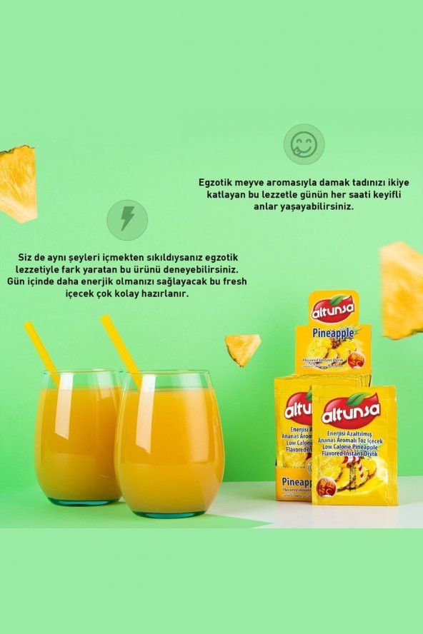 Altunsa Ananas Aromalı Soğuk Toz Içecek 9 Gr X 24 Adet - 3