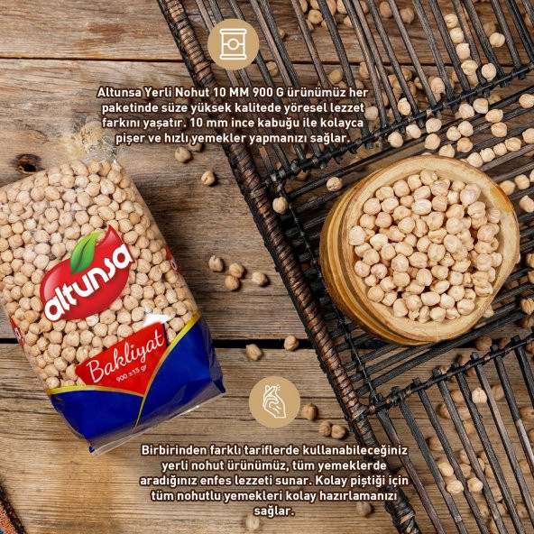Altunsa Yerli Nohut 900 G x 2 Adet - 3
