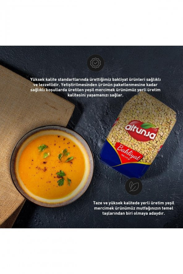 Altunsa Yerli Yeşil Mercimek  900 G - 3