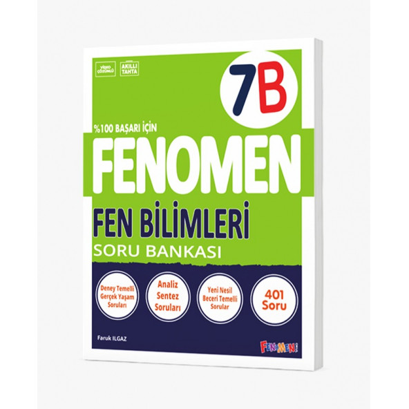 FENOMEN 7. SINIF FEN BİLİMLERİ B SORU BANKASI ürün görseli