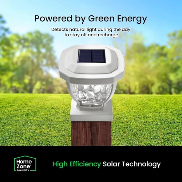 Home Zone Security Dış Mekan Solar Direk Başlığı Işıkları - Beyaz - 3