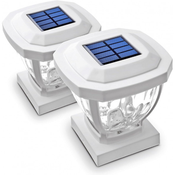 Home Zone Security Dış Mekan Solar Direk Başlığı Işıkları - Beyaz