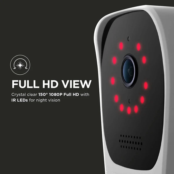 Home Zone Security Üç Kafalı Projektör Kamerası - Akıllı 2.4 GHz 1080P - 4