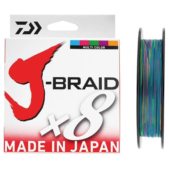 Daiwa J-Braid x8 Multicolor İp Olta Misinası 150mt