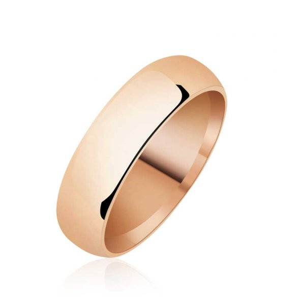 5 mm Düz Bombeli Rose Gümüş Alyans SL3939