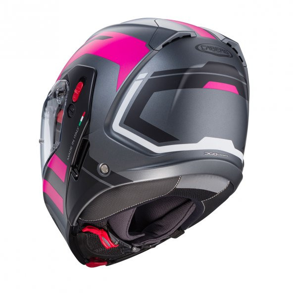Caberg Horus X Çeneden Açılır Kask XS (ECE 22.06) (Mat Siyah-Fuşya) - 4