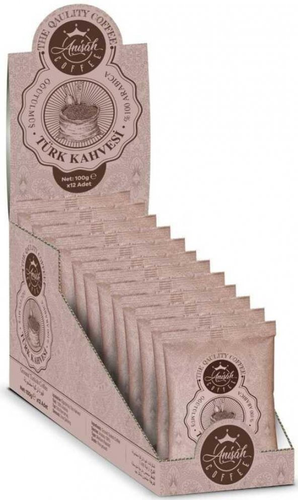 Anişah Öğütülmüş Türk Kahvesi 100 Gr 12li