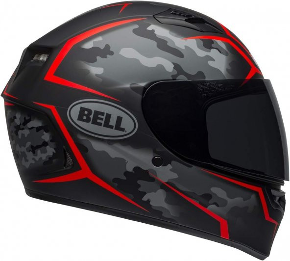 Bell Qualifier Stealth Kapalı Kask M (Mat Siyah-Kırmızı)