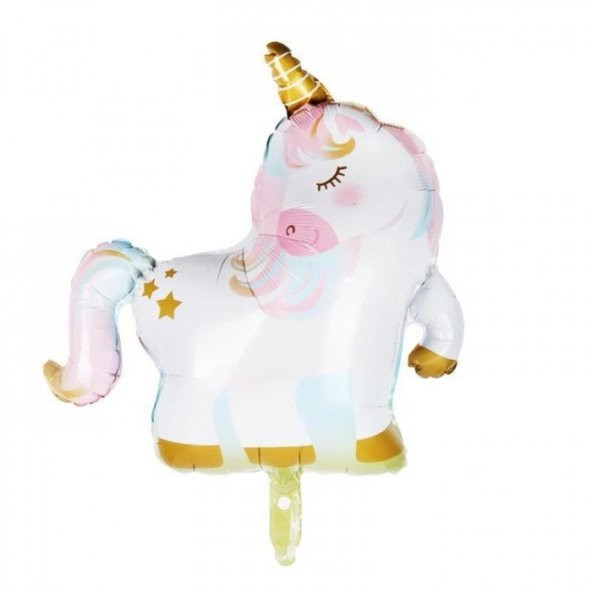Unicorn Gold Boynuzlu Folyo Balon 75x72 cm