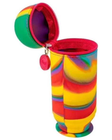 Serve Hoop Up Kalem Çantası Karışık Kırmızı Sarı - 2