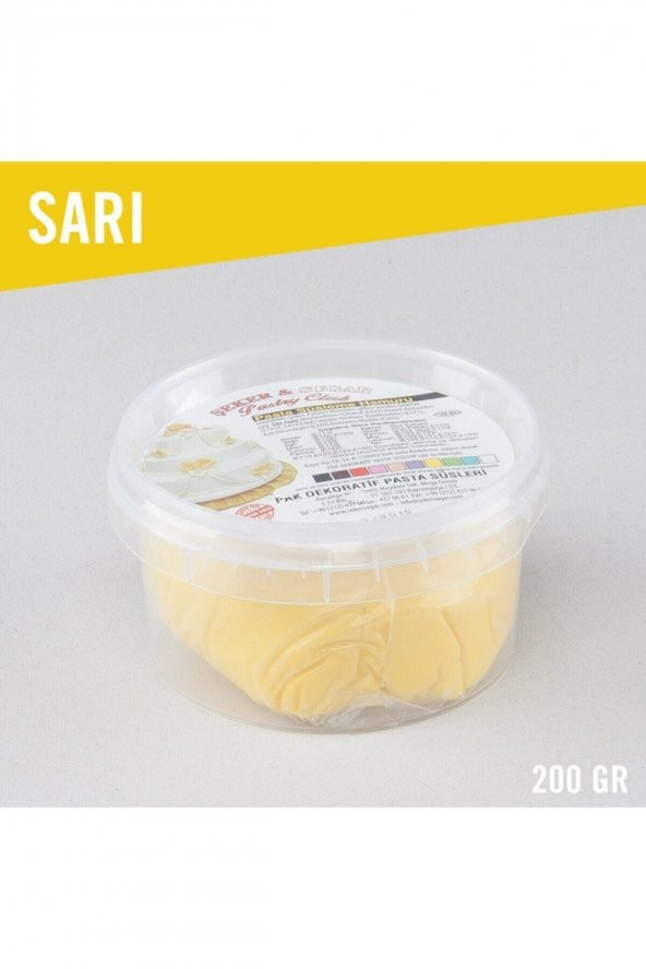Şeker Sugar Açık Sarı Renk Şeker Hamuru - 200 Gram
