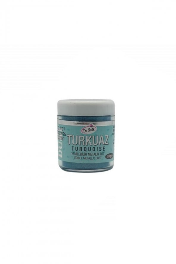 Yenilebilir Metalik Toz Gıda Boyası Turkuaz 10 Gr