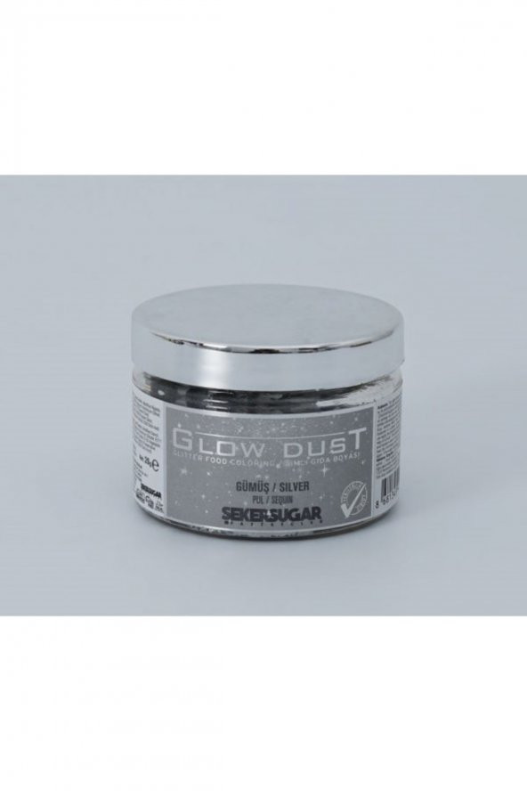 Glow Dust Gümüş Yenilebilir Pul Sim Boya 20 Gr
