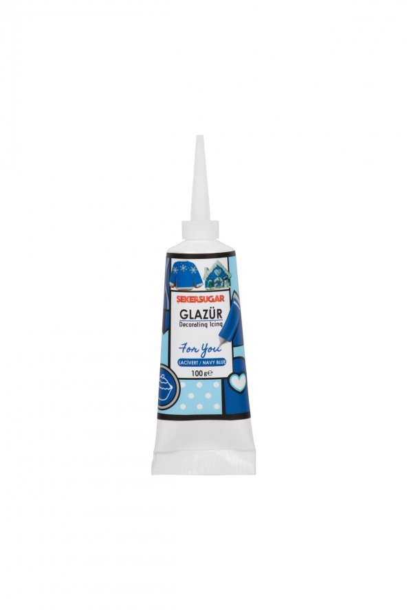 Şeker Sugar Glazür 100gr Kurabiye Süsleme Tüpü Lacivert