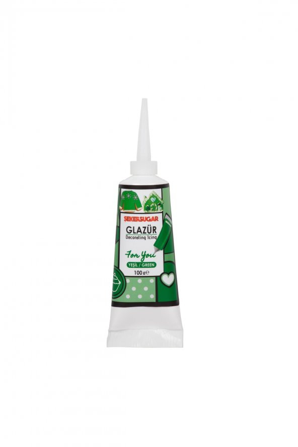 Şeker Sugar Glazür 100gr Kurabiye Süsleme Tüpü Yeşil