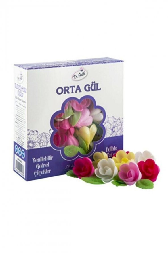 Gül Gofret Orta Ps346 50 Adet Gül 100 Jumbo Yaprak