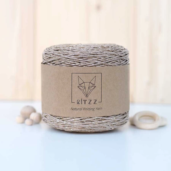 Kağıt İp Ritzz // 117 // Kraft Gold Simli