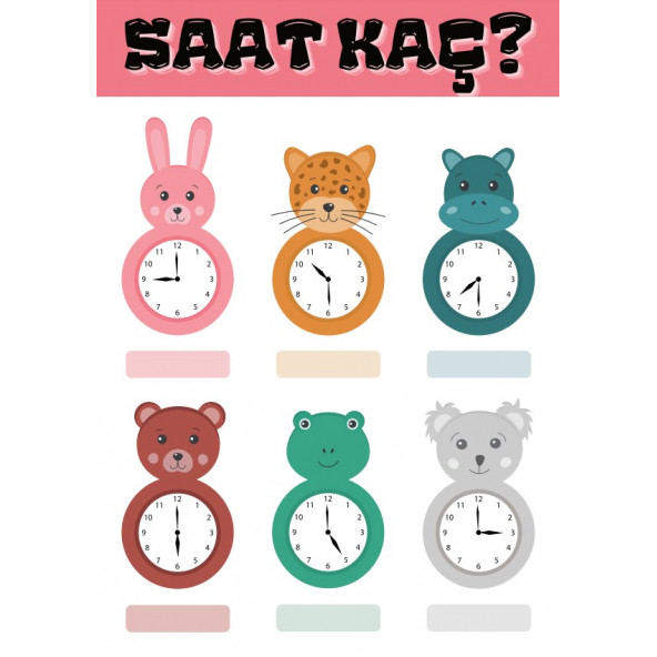 Saat Öğreten YAZ-SİL Eğitim Seti - 2