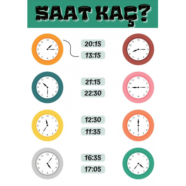 Saat Öğreten YAZ-SİL Eğitim Seti - 3